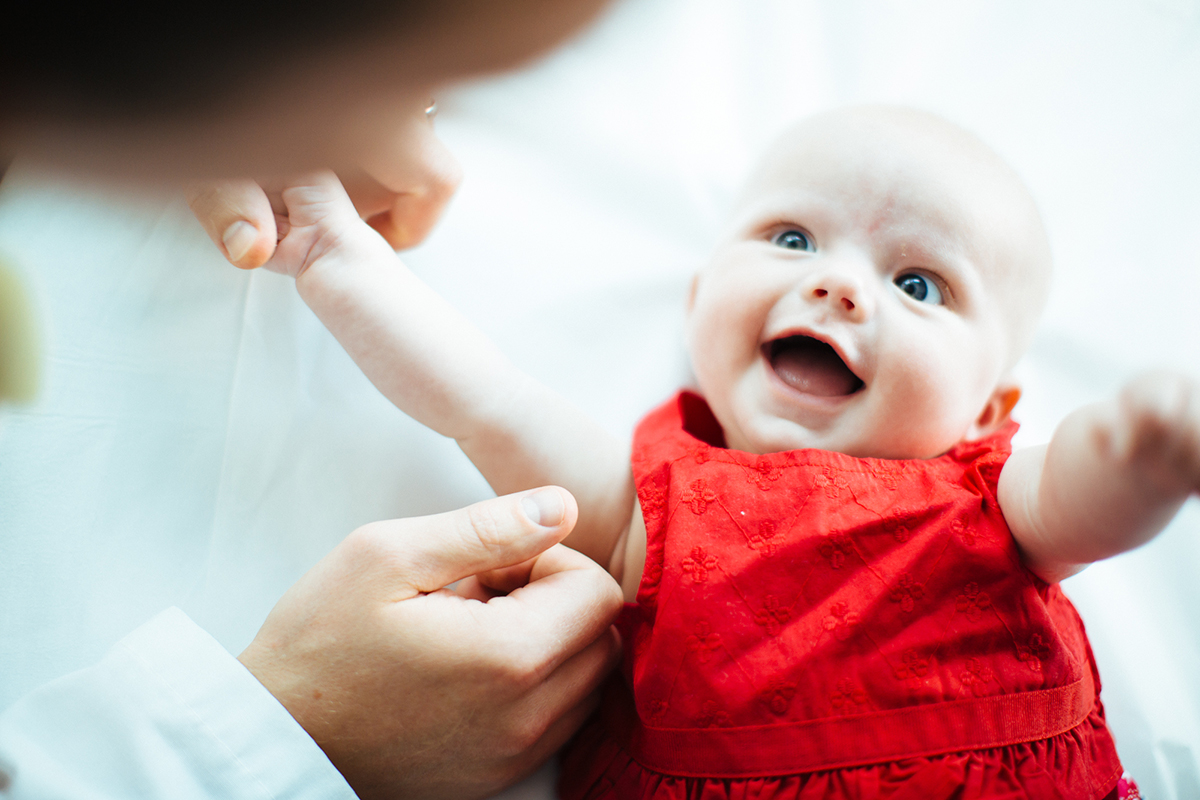 Laughing infant