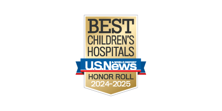 U.S. News & World Report - Best Children's Hospitals: Honor Roll 2024-2025 badge