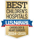 U.S. News & World Report - Best Children's Hospitals: Cardiology & Heart Surgery 2024-2025 badge