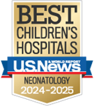 U.S. News & World Report - Best Children's Hospitals: Neonatology 2024-2025 badge