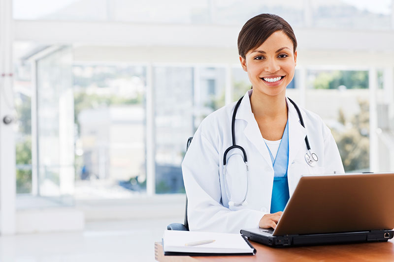doctor with laptop