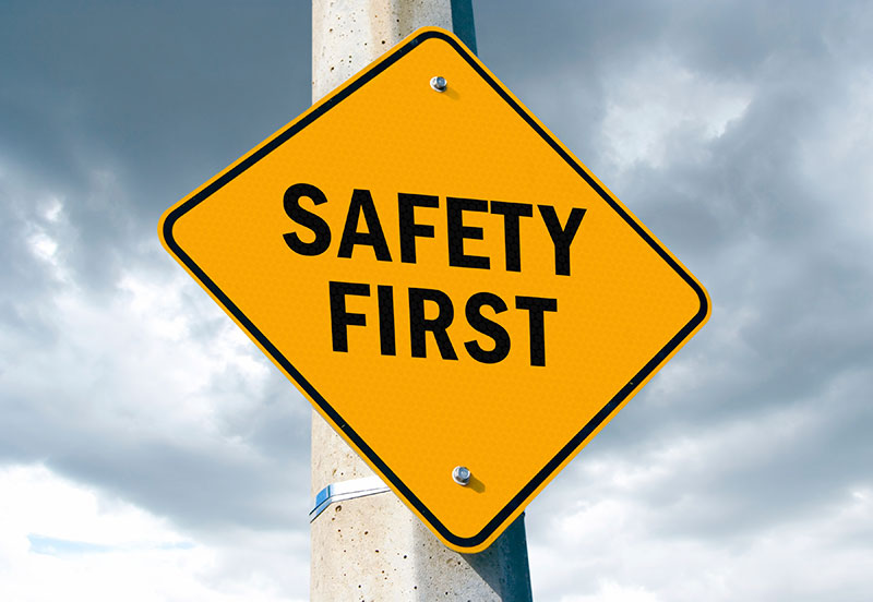 safety first sign