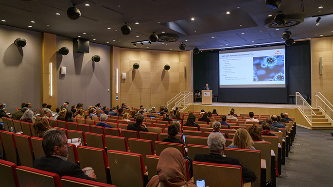 photograph of Cell and Gene Therapy symposium auditorium