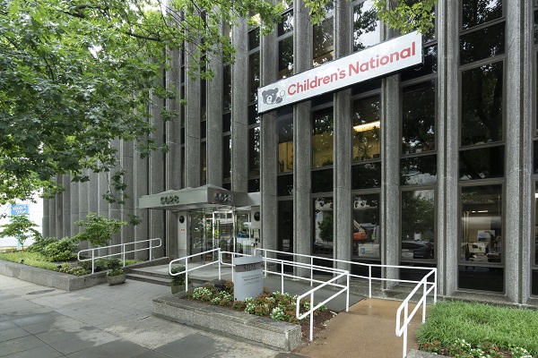 exterior of Friendship Heights building entrance